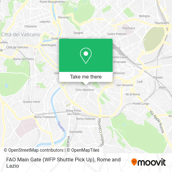 FAO Main Gate (WFP Shuttle Pick Up) map