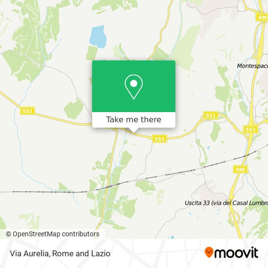 Via Aurelia map