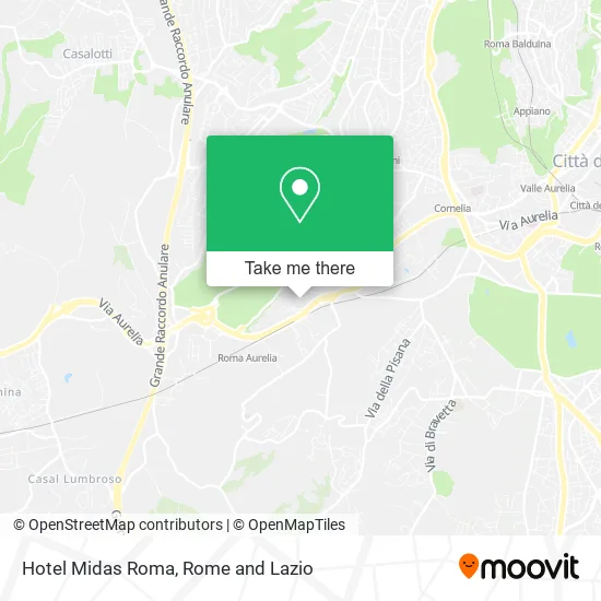 Hotel Midas Roma map