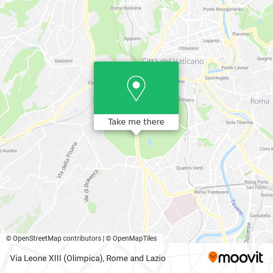 Via Leone XIII (Olimpica) map