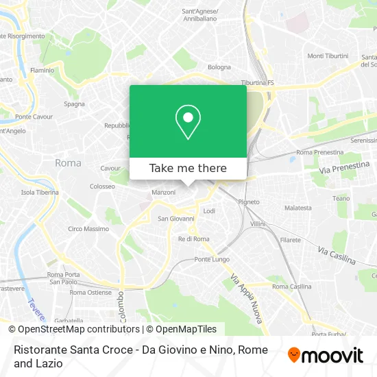 Santa Croce Restaurant - From Giovino and Nino map