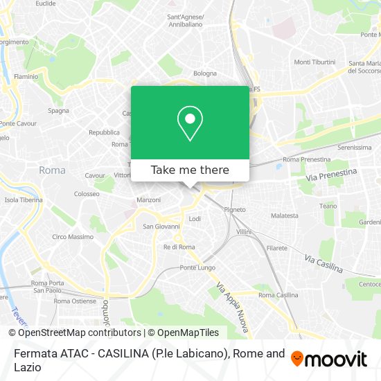 Fermata ATAC - CASILINA (P.le Labicano) map