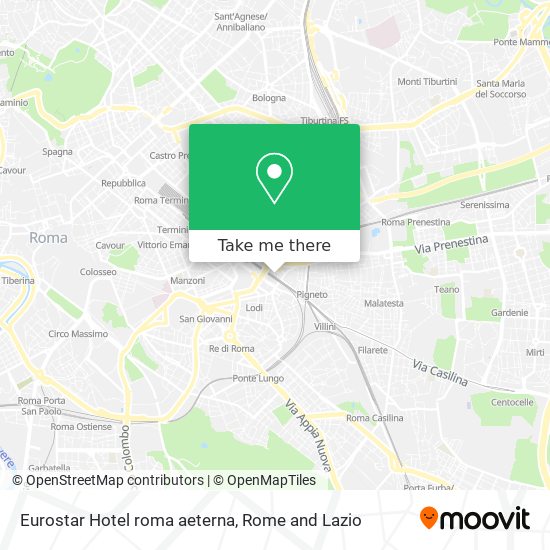 Eurostar Hotel roma aeterna map