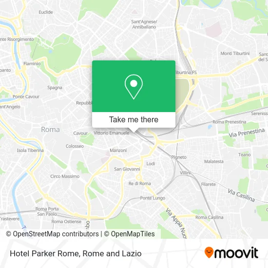 Hotel Parker Rome map