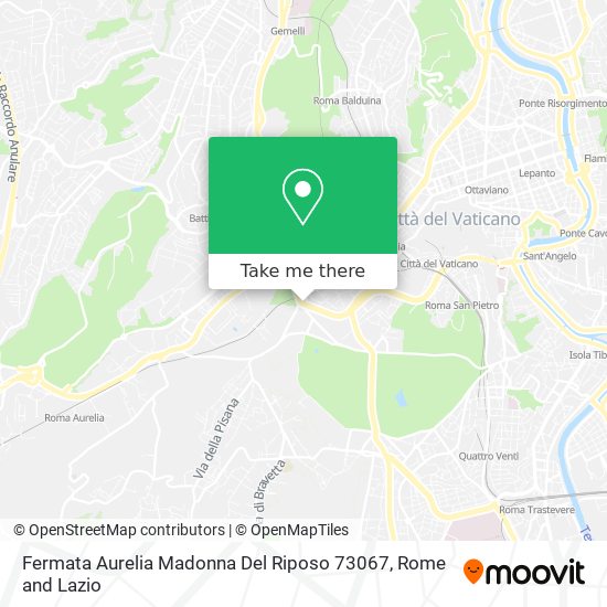 Fermata Aurelia Madonna Del Riposo 73067 map