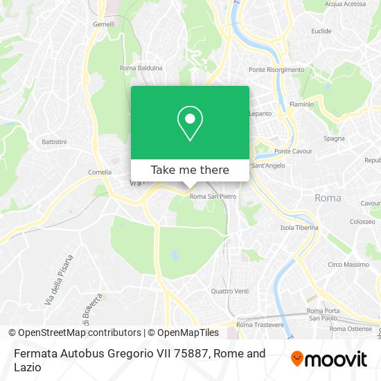 Fermata Autobus Gregorio VII 75887 map