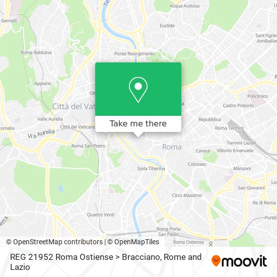 REG 21952 Roma Ostiense > Bracciano map