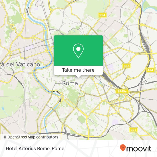 Hotel Artorius Rome map