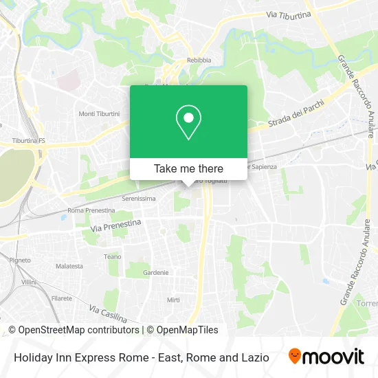 Holiday Inn Express Rome - East map