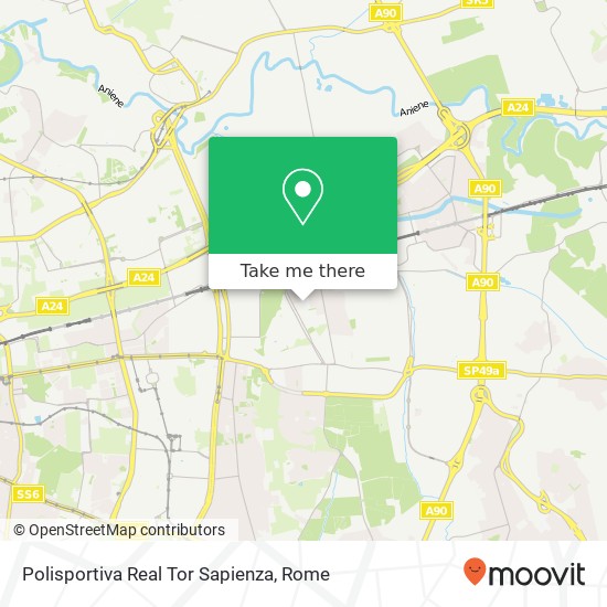 Polisportiva Real Tor Sapienza map