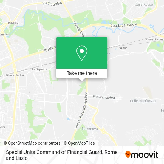 Special Units Command of Financial Guard map