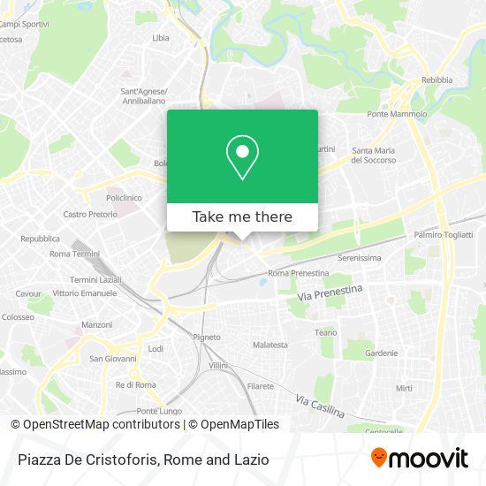 Piazza De Cristoforis map