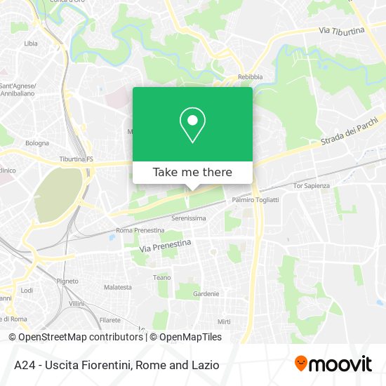 A24 - Uscita Fiorentini map