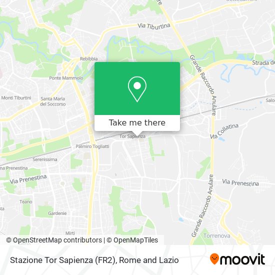 Stazione Tor Sapienza (FR2) map