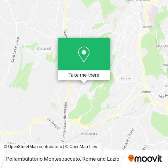 Montespaccato Polyclinic map