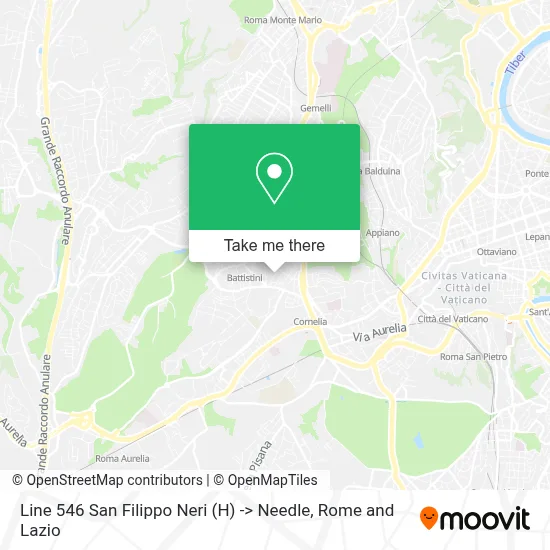 Line 546 San Filippo Neri (H) -> Needle map