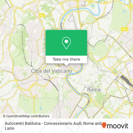 Autocentri Balduina - Concessionario Audi map