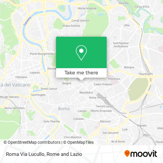 Roma Via Lucullo map