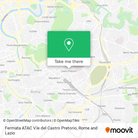 ATAC Bus Stop V.le del Castro Pretorio map