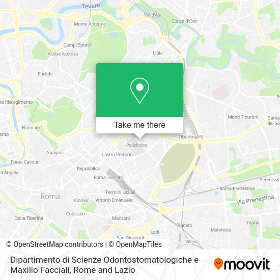 Dipartimento di Scienze Odontostomatologiche e Maxillo Facciali map