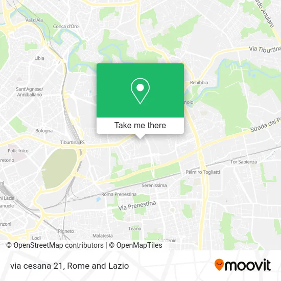 Cesana Street 21 map