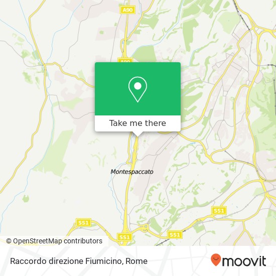 Raccordo direzione Fiumicino map