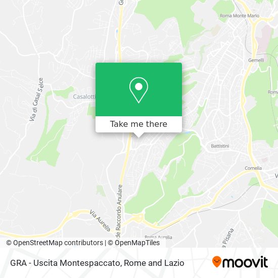 GRA - Uscita Montespaccato map