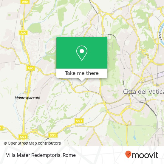 Villa Mater Redemptoris map