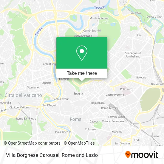 Villa Borghese Carousel map