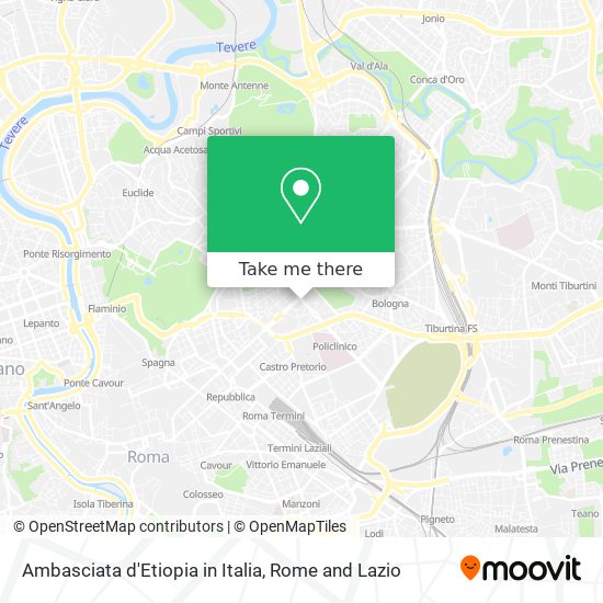 Ambasciata d'Etiopia in Italia map