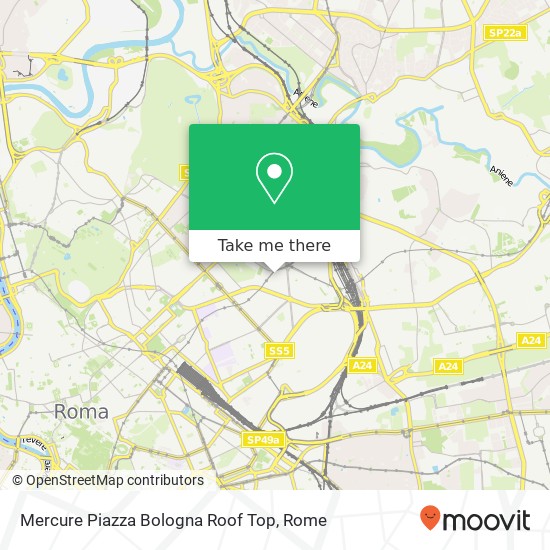 Mercure Piazza Bologna Roof Top map