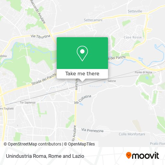 Unindustria Roma map