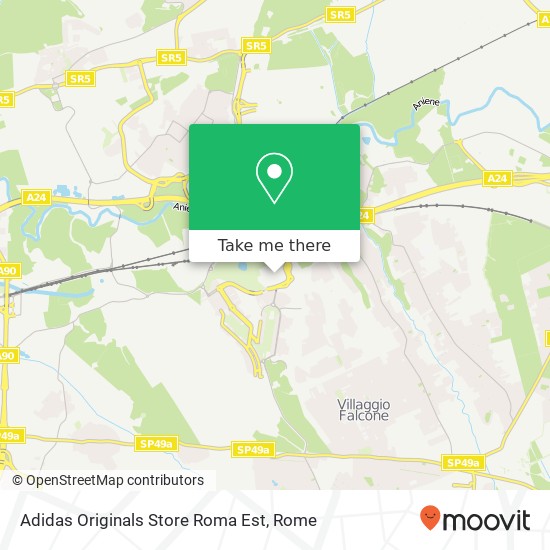 Adidas Originals Store Roma Est map