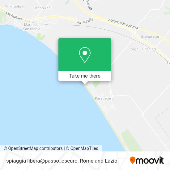 Free Beach at Passo Oscuro map