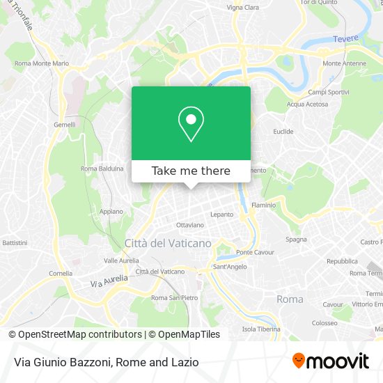 Via Giunio Bazzoni map