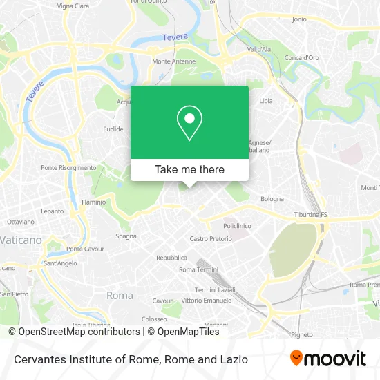 Cervantes Institute of Rome map