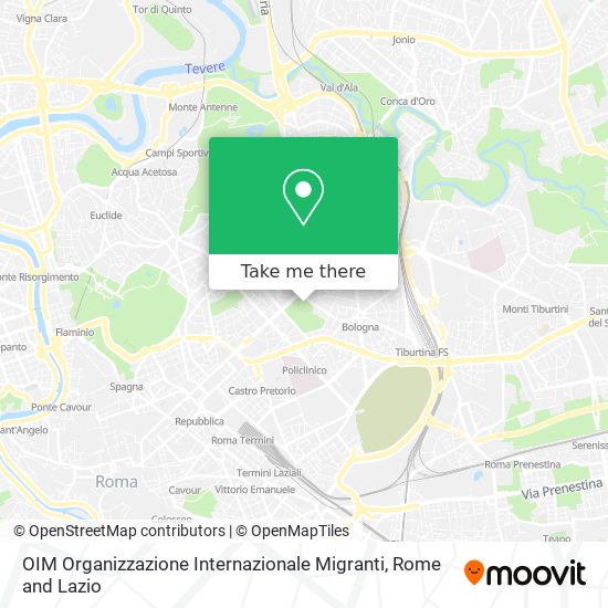 OIM Organizzazione Internazionale Migranti map
