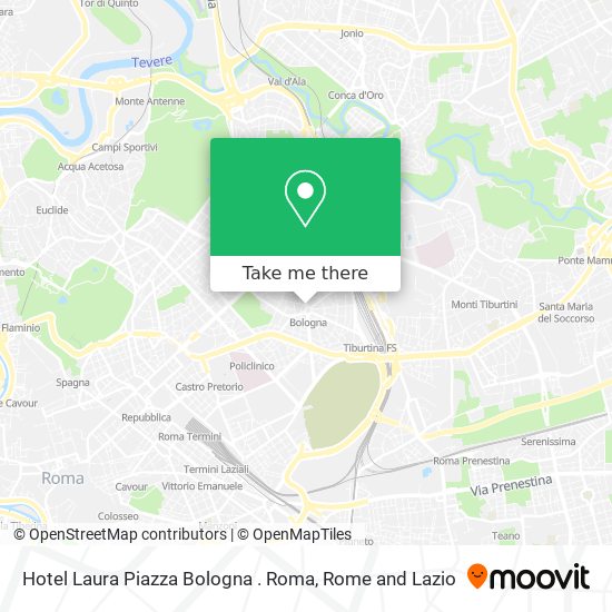 Hotel Laura Piazza Bologna . Roma map