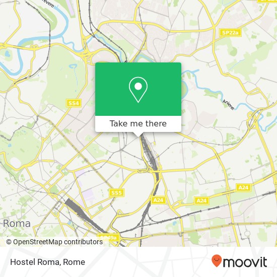 Hostel Roma map