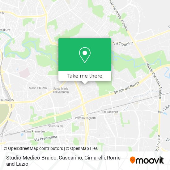 Studio Medico Braico, Cascarino, Cimarelli map