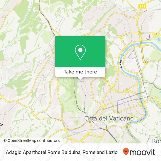 Adagio Aparthotel Rome Balduina map