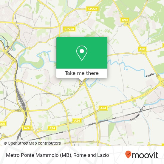 Metro Ponte Mammolo (MB) map