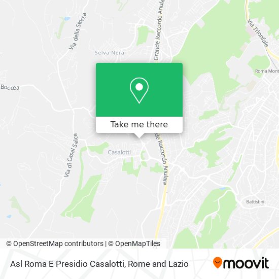 Asl Roma E Presidio Casalotti map