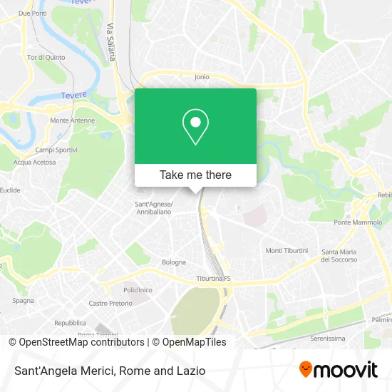 Saint Angela Merici map