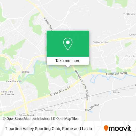 Tiburtina Valley Sporting Club map