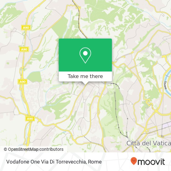 Vodafone One Via Di Torrevecchia map