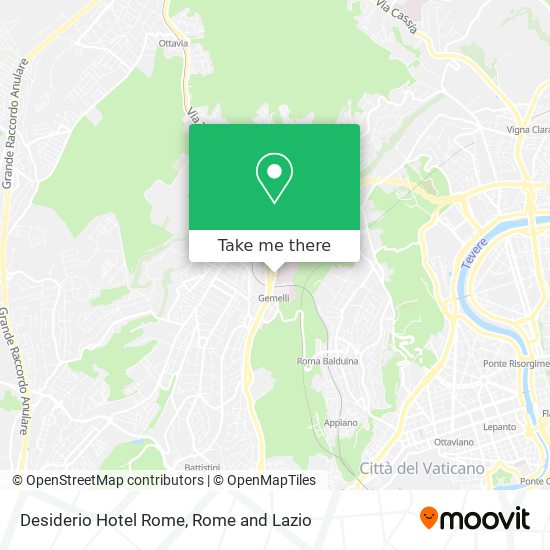 Desiderio Hotel Rome map