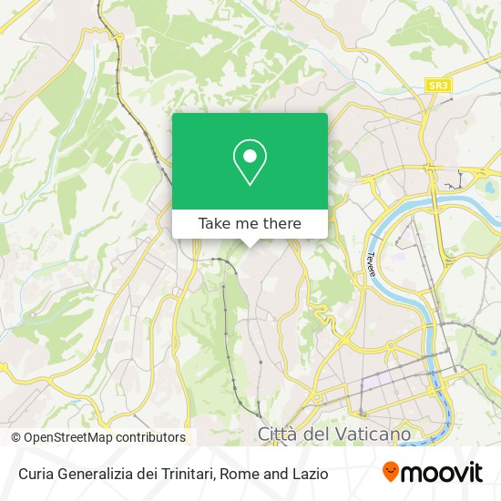 Curia Generalizia dei Trinitari map