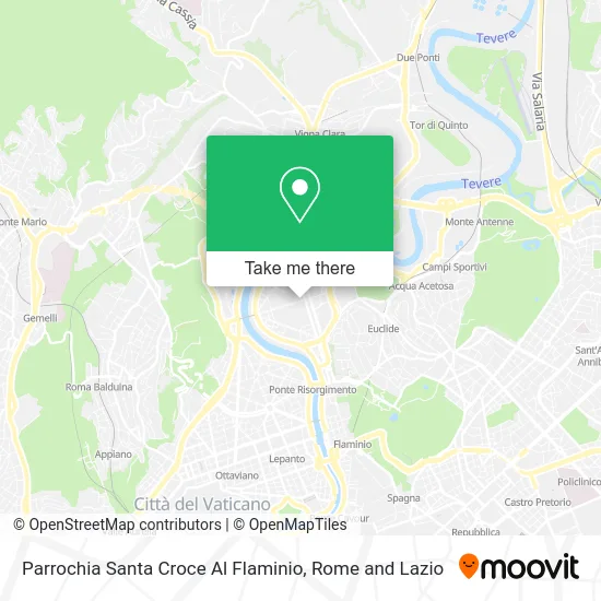 Santa Croce Parish at Flaminio map