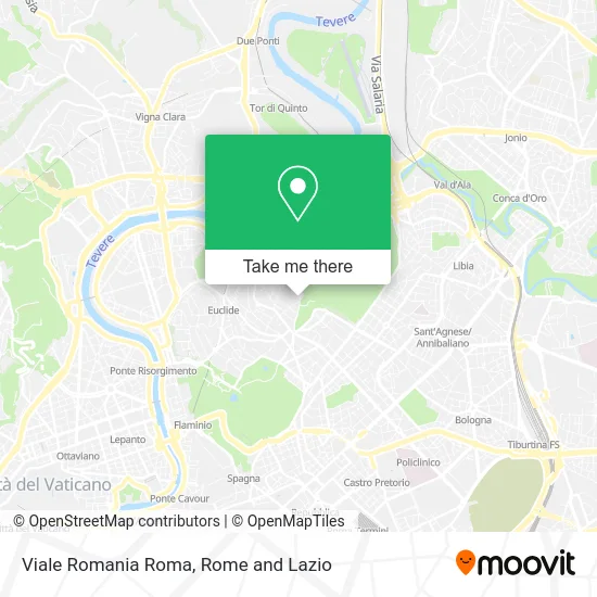 Romania Avenue Rome map